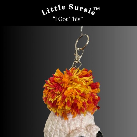 Handmade Crocheted Cotton Amigurumi Purse Charm Keychain - Picture 5 of 8